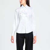 Cotton Ruffle Shirt
